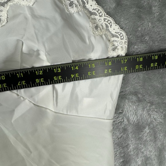 Vintage White Lace Slip Dress Y2K Coquette‎ Lingerie Aesthetic Womens Small - Picture 9 of 13